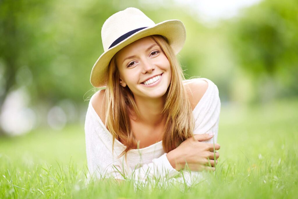 Cosmetic dentistry patient with a beautiful smile