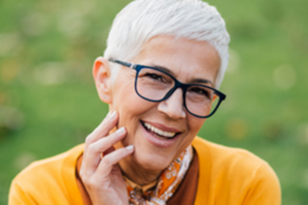 Reconstructive dentist patient smiling in Shreveport